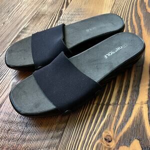 One Sole Sandals Size 9 Black Chunky 90s Minimalist Grunge Acubi